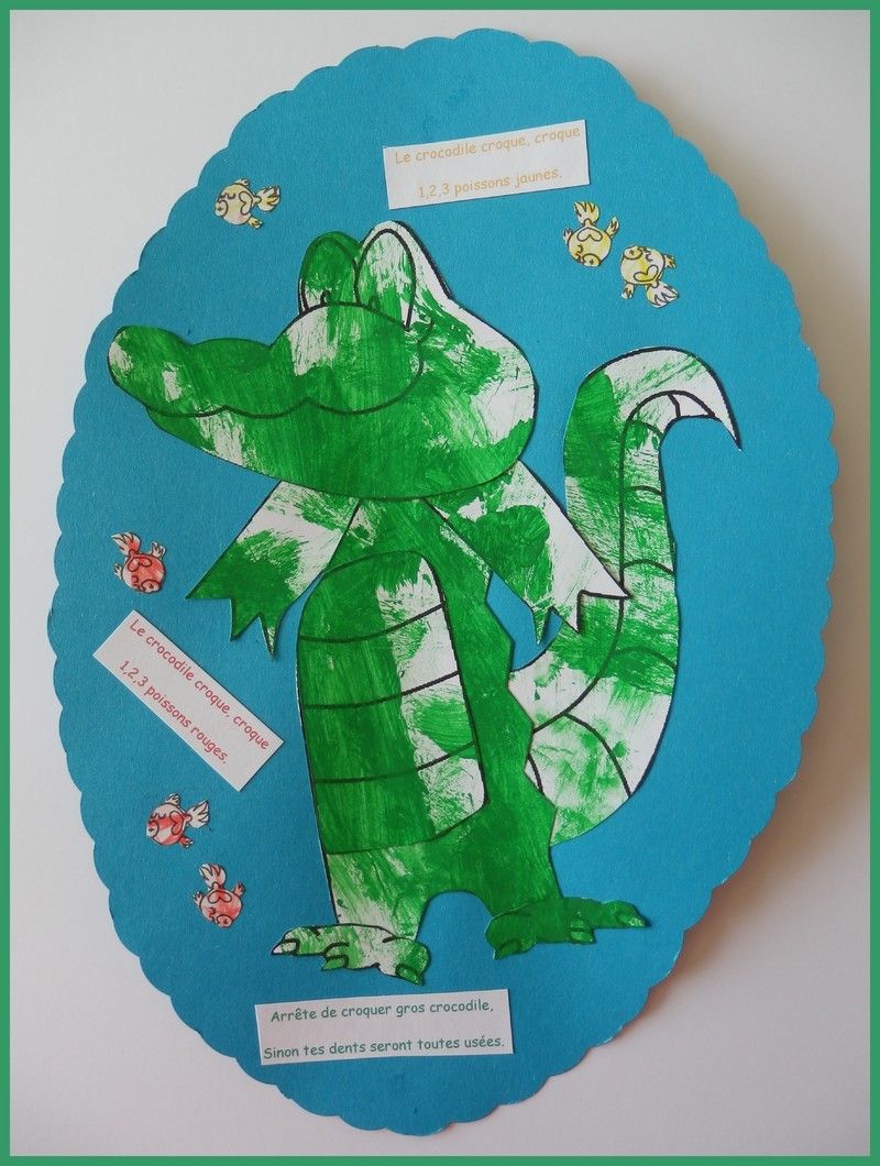 Le Crocodile De L'école Exploitation Maternelle Le crocodile - bricolage crocodile